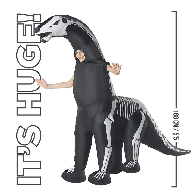 Morphsuits Morph Inflatable Skeleton Dinosaur Costume Adult, Inflatable Dinosaur Costume Adult, Blow Up Skeleton Dinosaur Costume - Image 4